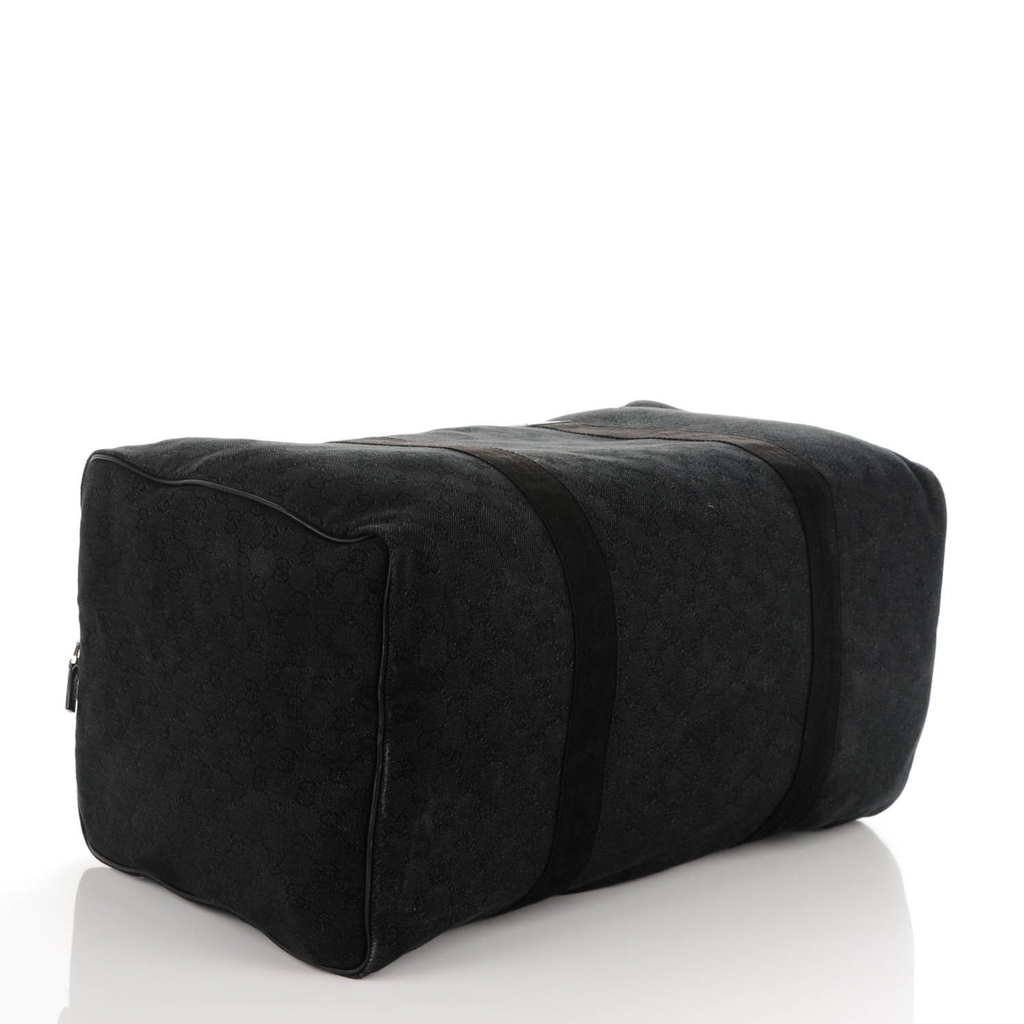 Denim Monogram Large Collapsible Carry On Duffle Black