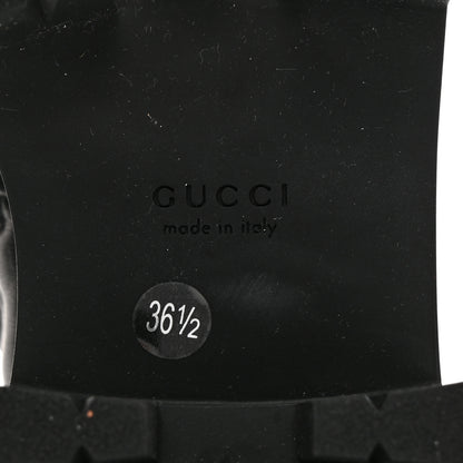 Gucci Nappa Cordovan Lux GG Matelasse Buckled Platform Lug Sole 60mm Loafers 36.5 Black 8 of 18