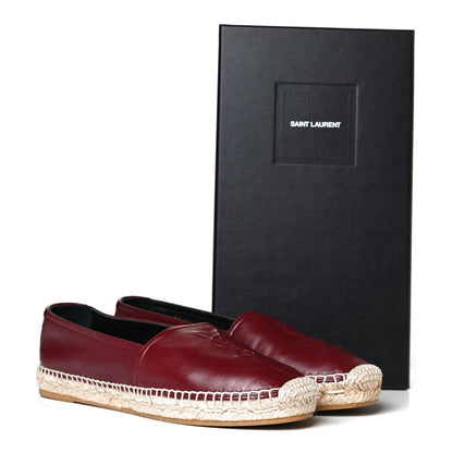Saint Laurent Nappa Vendome Monogram Espadrilles 37 Barolo 11 of 11