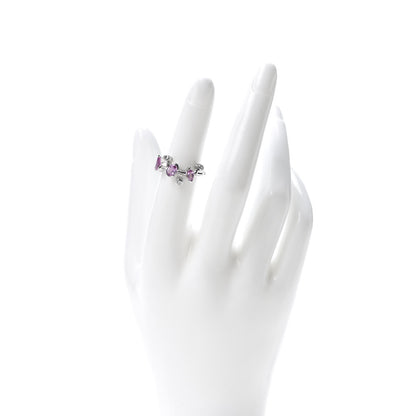 Cartier Platinum Diamond Pink Sapphire Meli Melo Ring 50 5.25 2 of 5