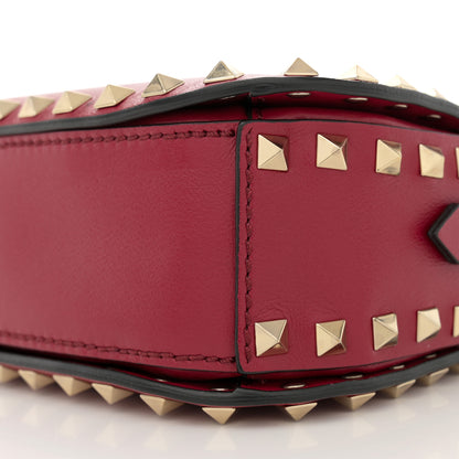 Valentino Garavani Vitello Medium Rockstud Flap Saddle Bag Scarlet 10 of 13