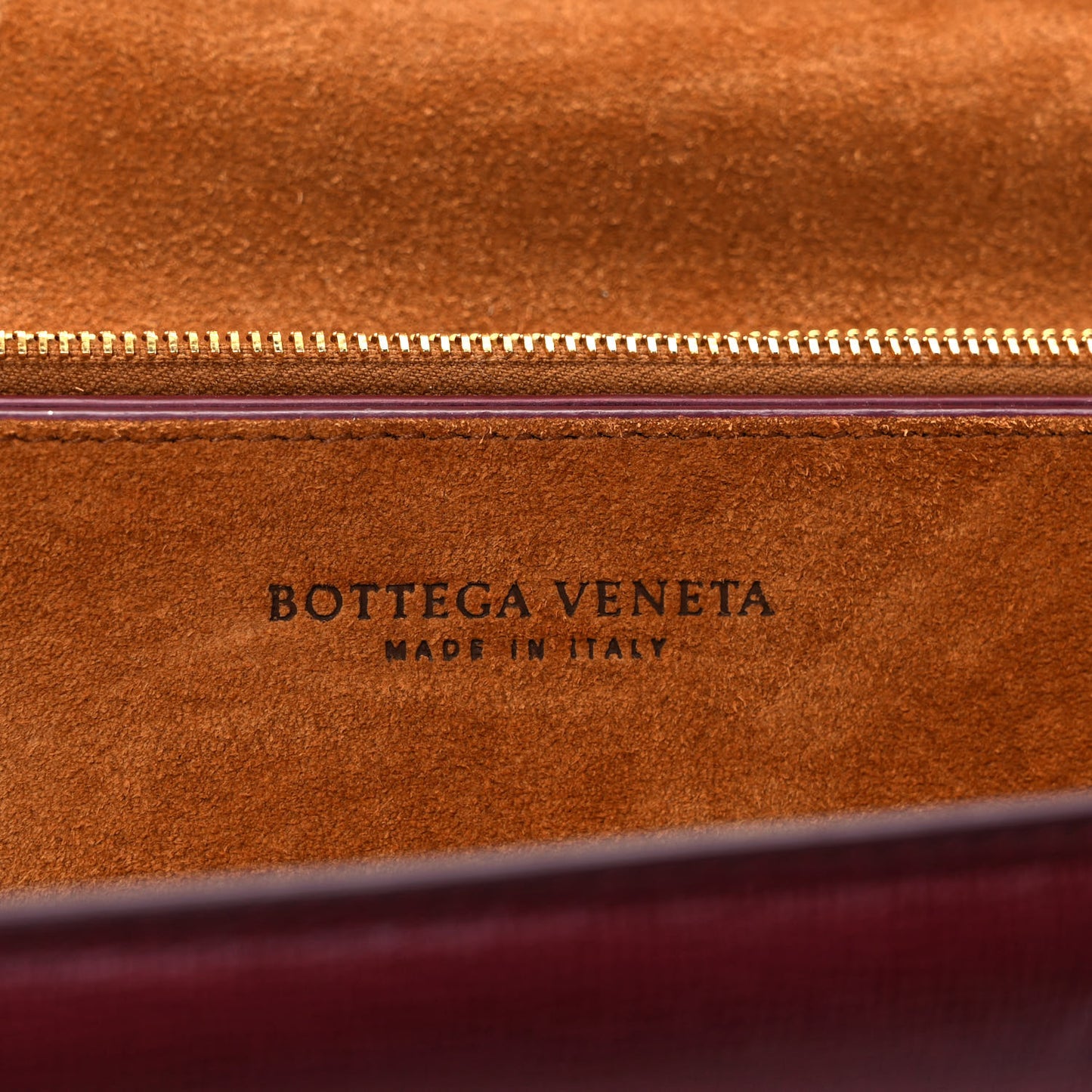 Calfskin Stamped Classic BV Bag Dark Red
