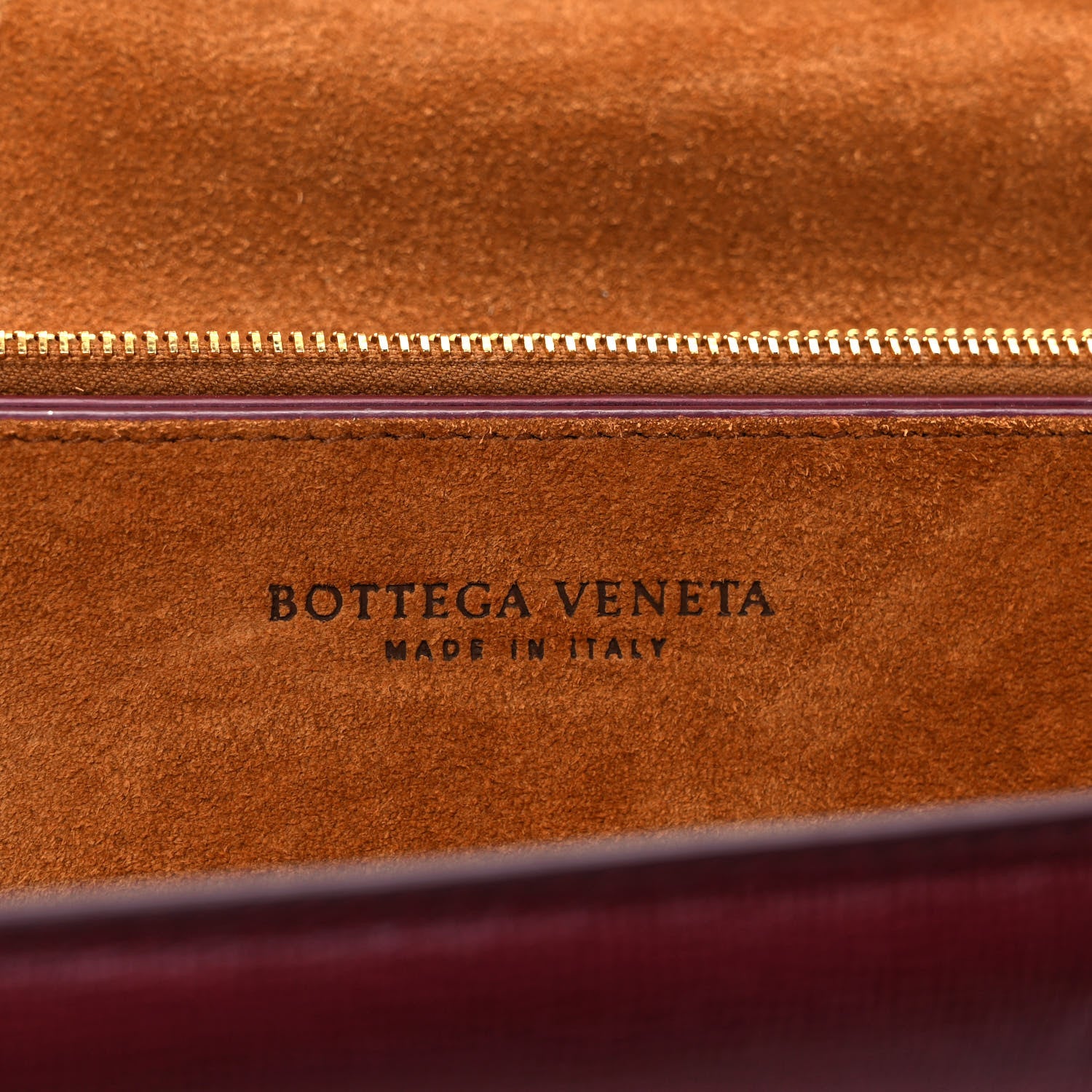 Bottega Veneta Calfskin Stamped Classic BV Bag Dark Red 5 of 10