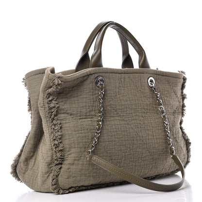 Chanel Canvas Large Double Face Shopping Tote Green 4 of 13