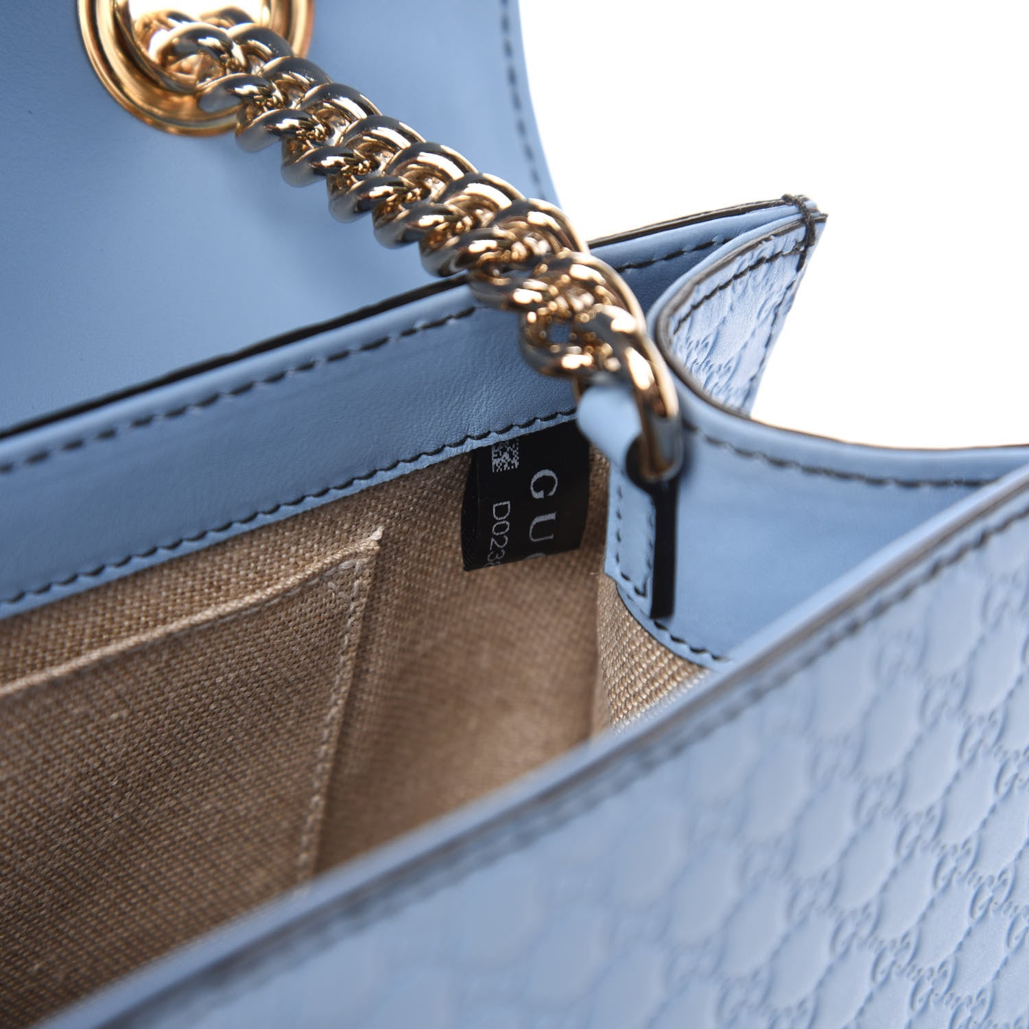 Gucci Microguccissima Medium Emily Chain Shoulder Bag Mineral Blue 10 of 12