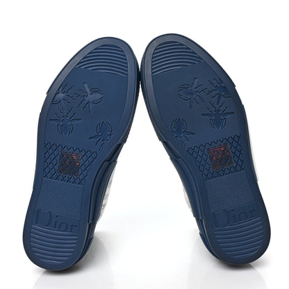 Christian Dior Technical Canvas Oblique Mens B23 High Top Sneakers 39 White Blue 5 of 6