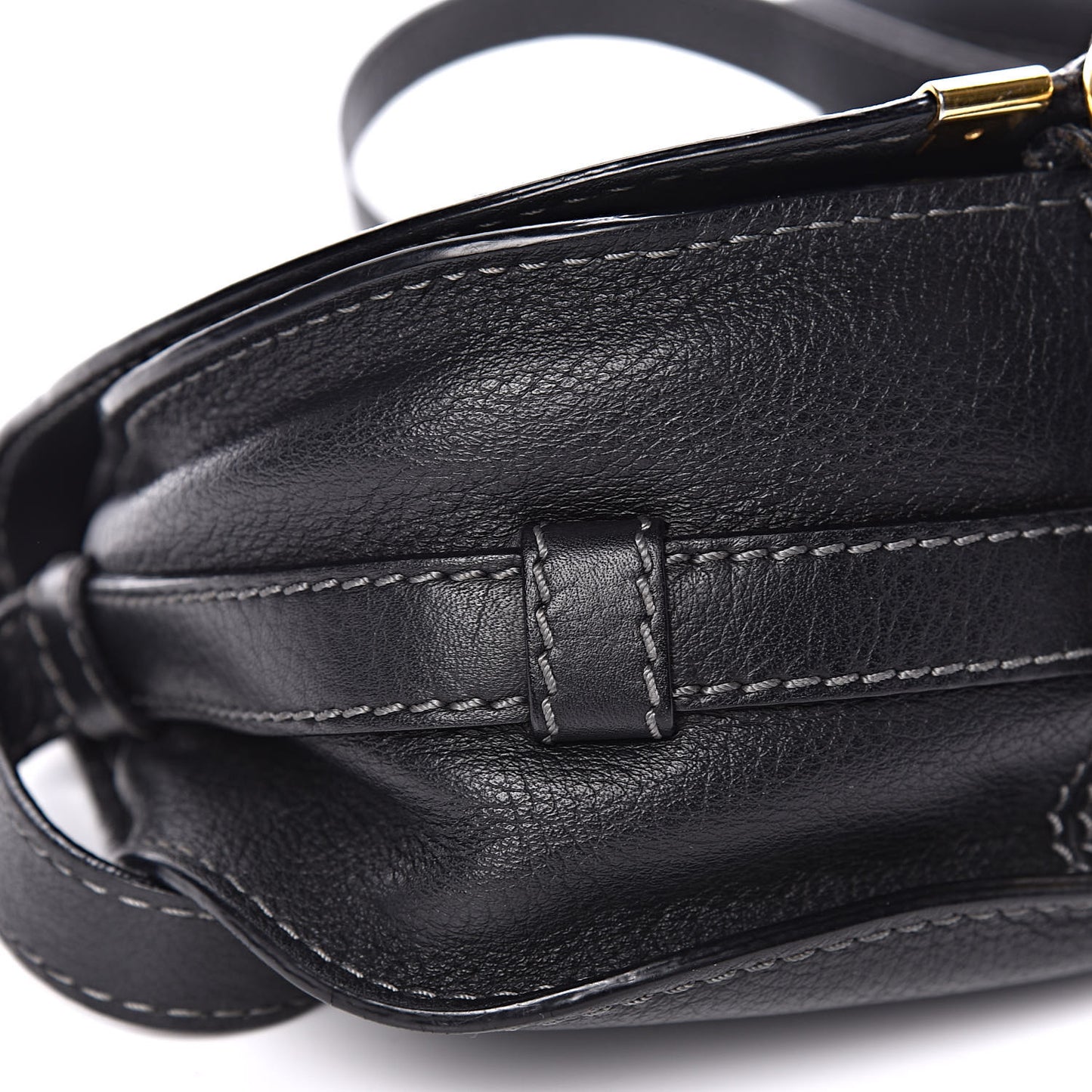 Calfskin Mini Marcie Round Crossbody Bag Black
