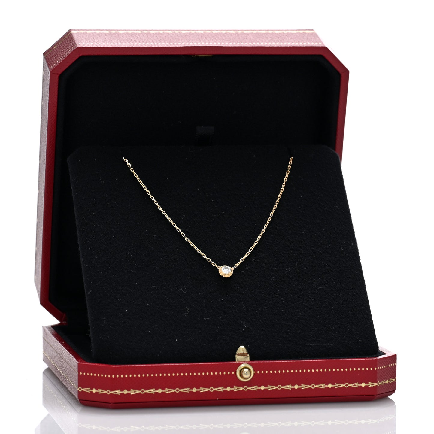18K Yellow Gold Diamond LM D'Amour Pendant Necklace