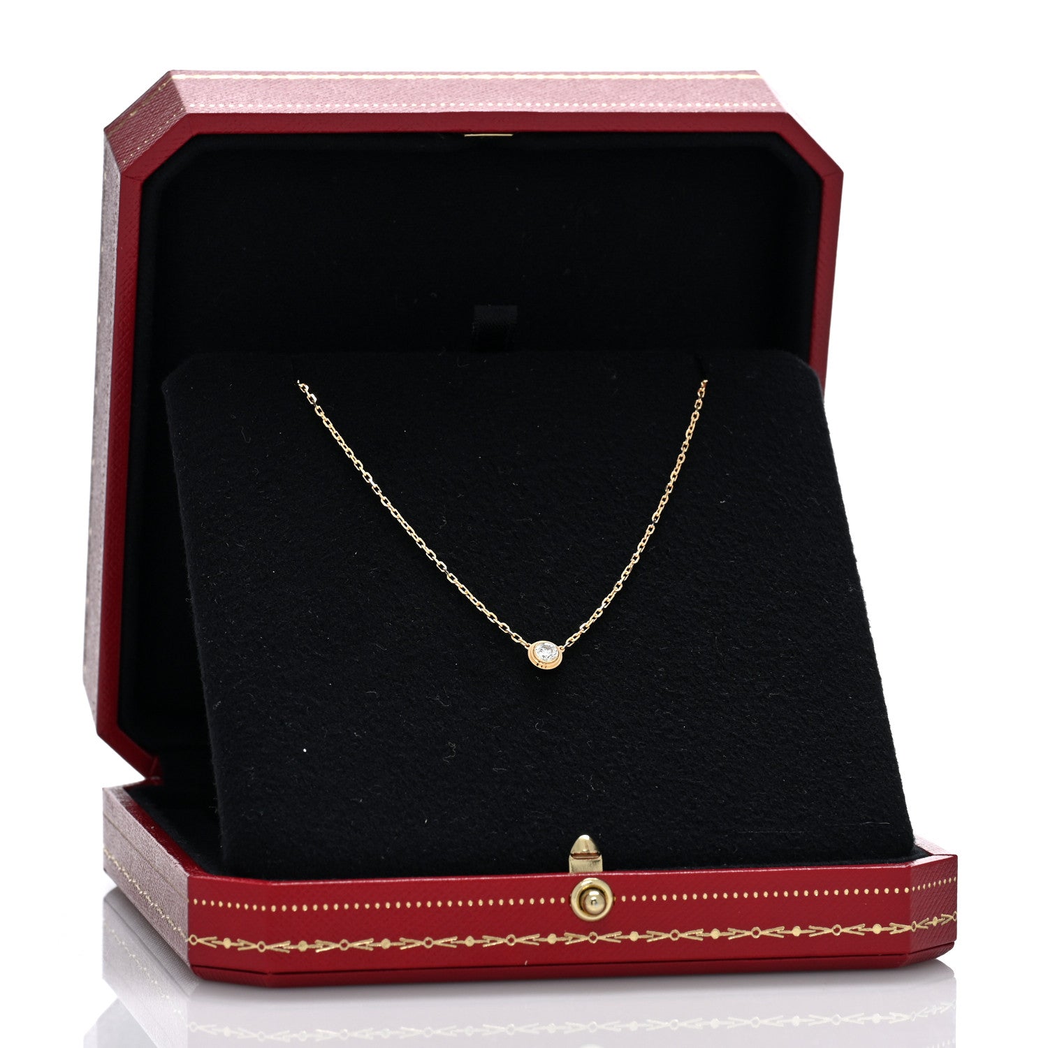 Cartier 18K Yellow Gold Diamond LM D'Amour Pendant Necklace 5 of 5