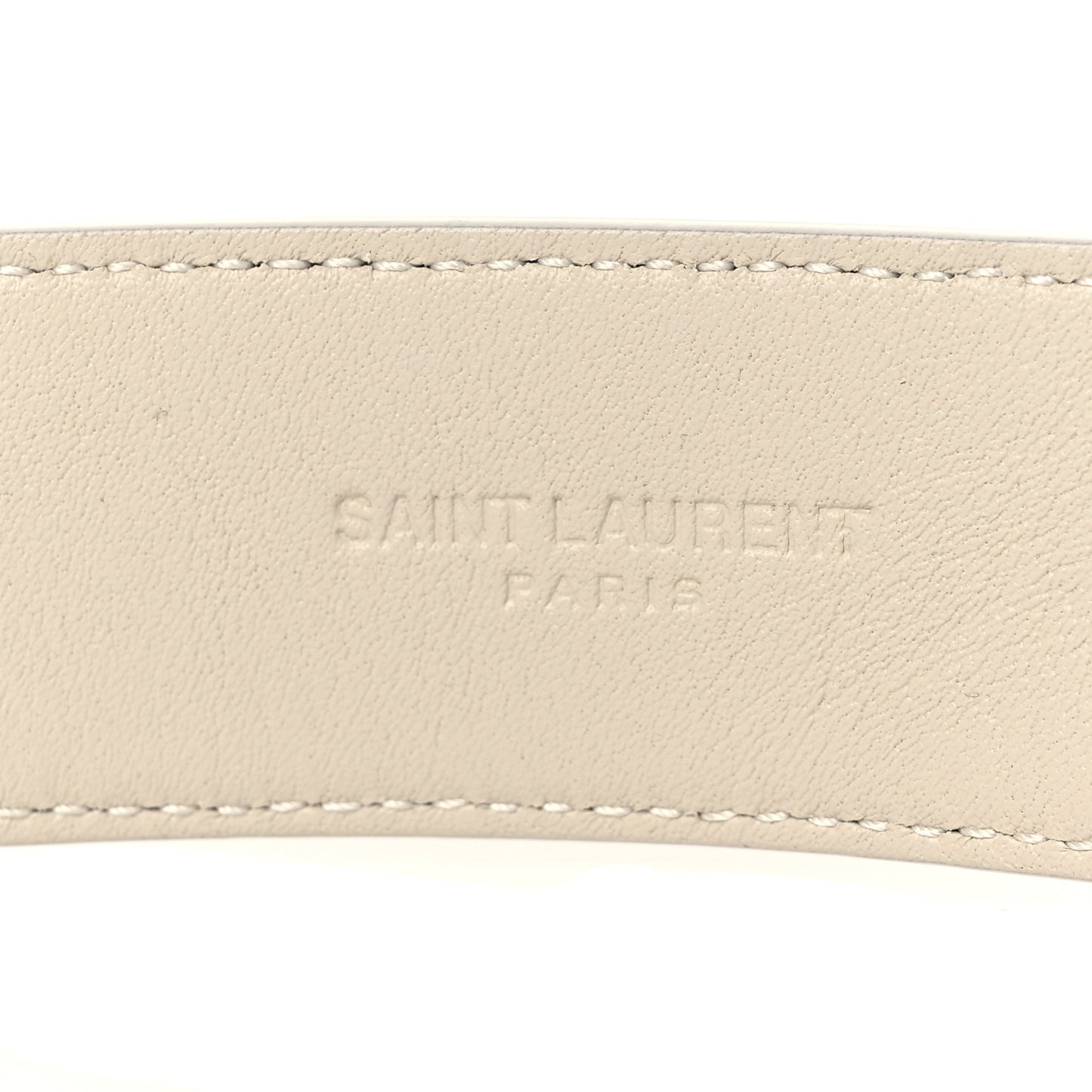 Smooth Calfskin Monogram Square Buckle Belt 75 30 Crema Soft