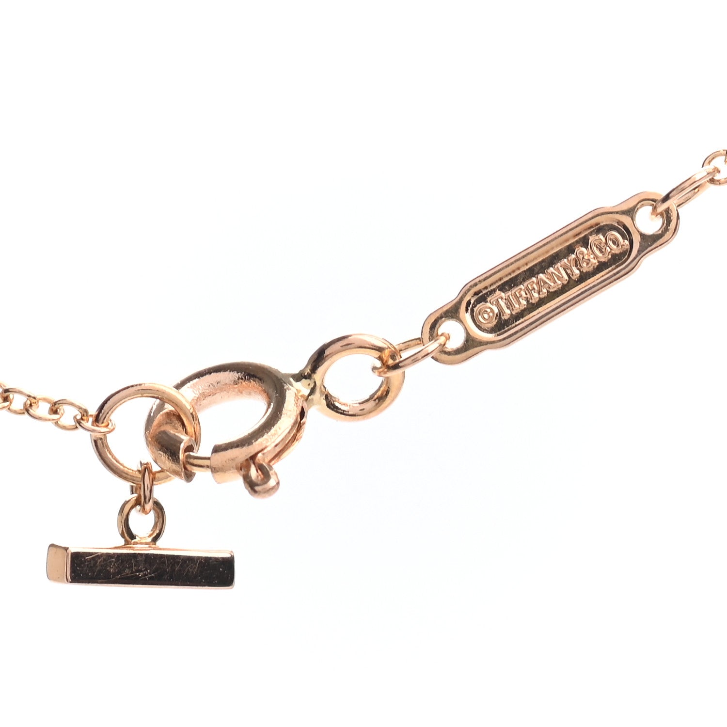 Tiffany 18K Rose Gold Small T Smile Pendant Necklace 4 of 4