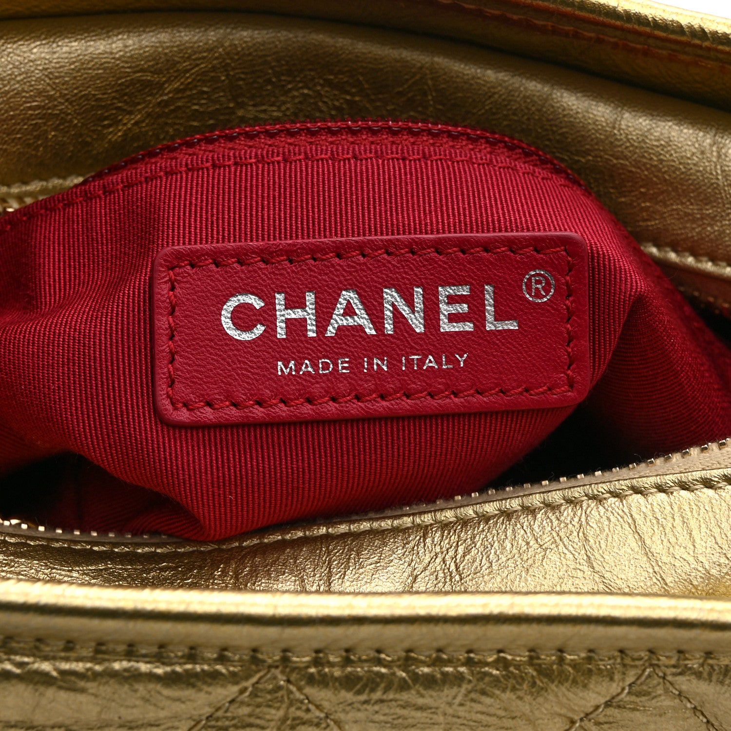 Chanel Metallic Aged Calfskin Quilted Small Gabrielle Hobo Gold 6 of 10