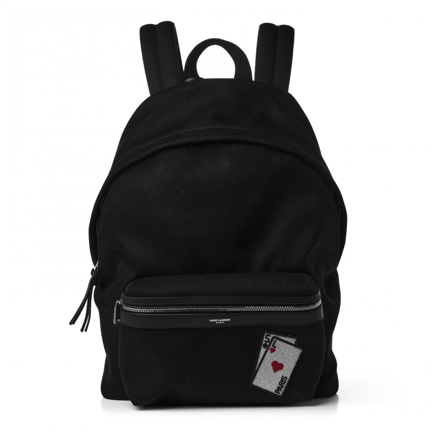 Saint Laurent Canvas SL Playing Cards City Backpack Black 1 of 4
