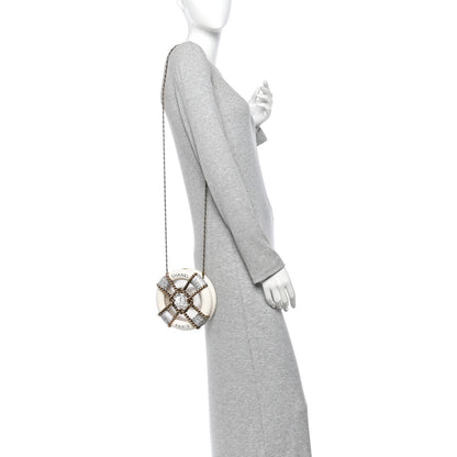 Chanel Resin Crystal Rescue Wheel Minaudière White 2 of 12