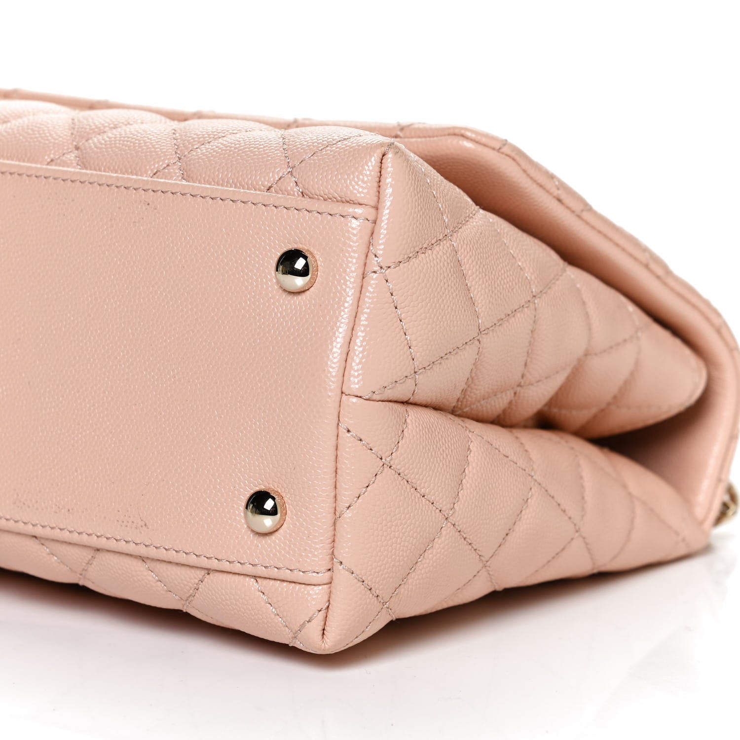 Chanel Caviar Quilted Small Coco Handle Flap Beige 10 of 11