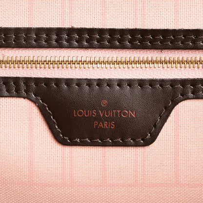 Louis Vuitton Damier Ebene Neo Neverfull MM Rose Ballerine 6 of 7