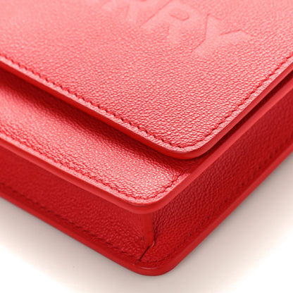 Burberry Smooth Calfskin Logo Embossed Hampshire Crossbody Red 8 of 8
