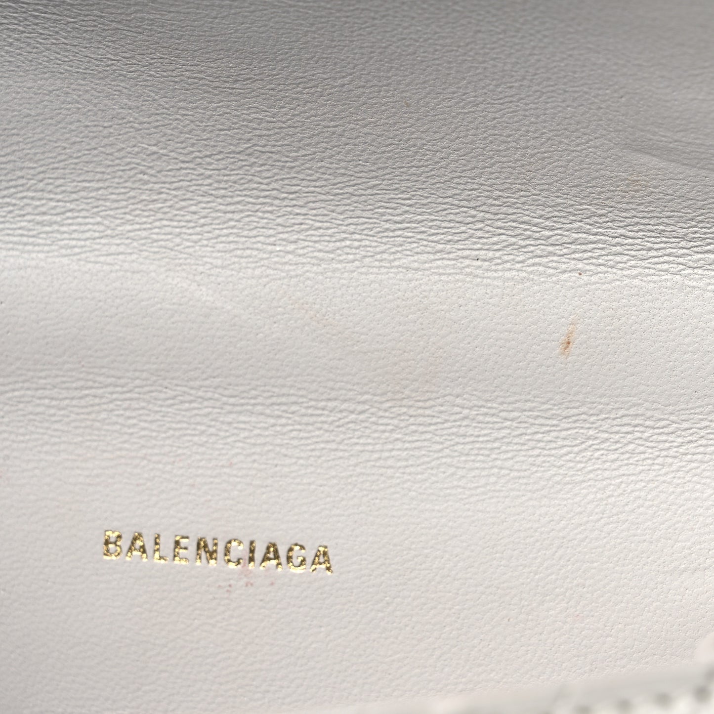 Shiny Calfskin Crocodile Embossed Hourglass Top Handle Bag XS White