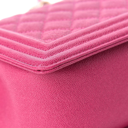 Chanel Caviar Quilted Medium Boy Flap Fuchsia 12 of 12