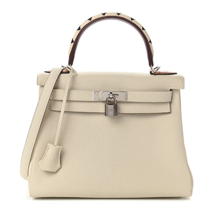 Hermes Togo Au Galop Kelly Retourne 28 Craie Rouge H Fauve Black 1 of 13