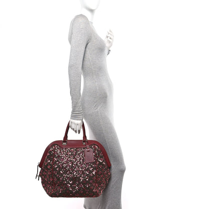 Louis Vuitton Sequin Monogram Sunshine Express North South Burgundy 2 of 14