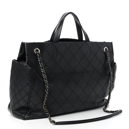 Chanel Calfskin CC Pocket Tote Black 3 of 12