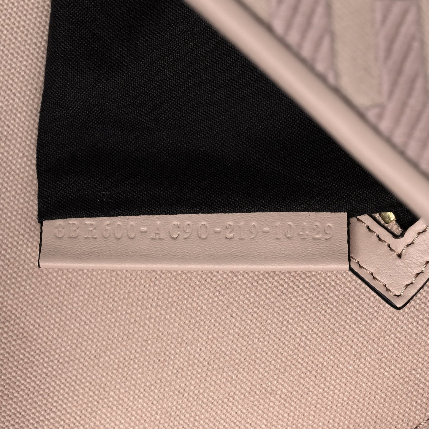 Canvas Vitello King Bi-Color Strap FF Embroidered Baguette Poudre