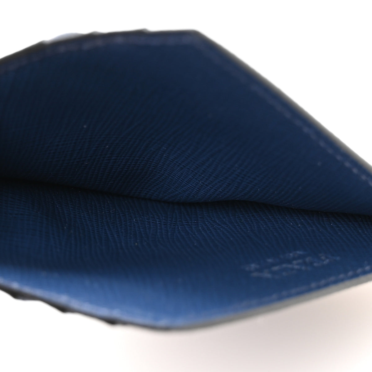 Prada Saffiano Triangle Card Case Blue 5 of 8
