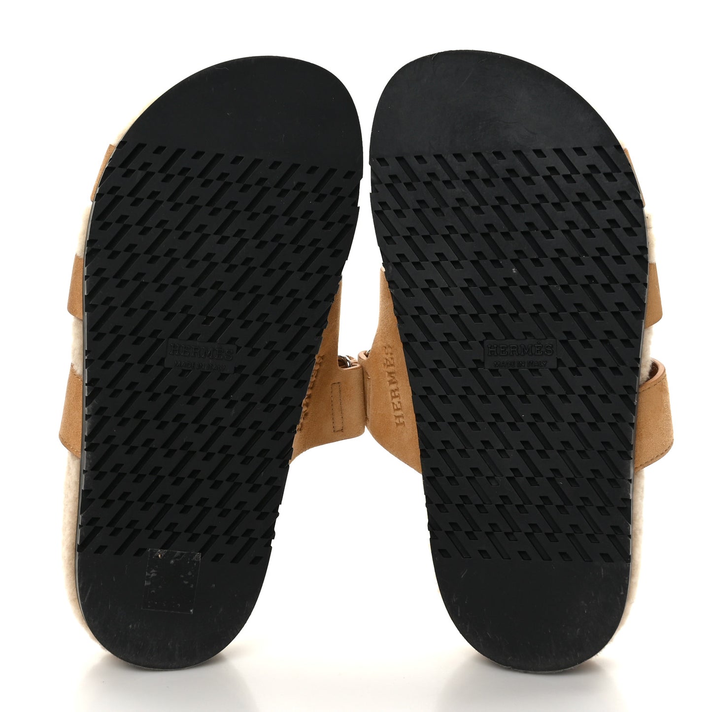 Suede Goatskin Woolskin Womens Chypre Sandals 36.5