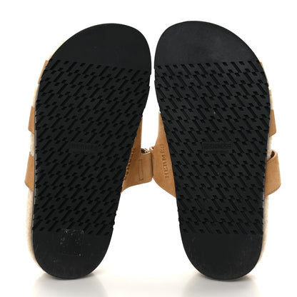 Hermes Suede Goatskin Woolskin Womens Chypre Sandals 36.5 5 of 8