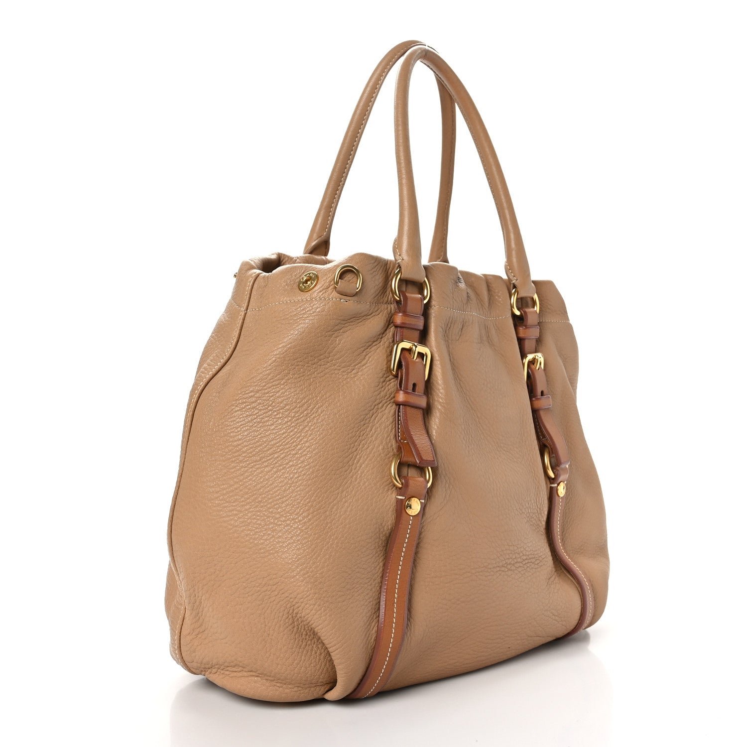 Prada Cervo Antik Shoulder Bag Naturale 2 of 8