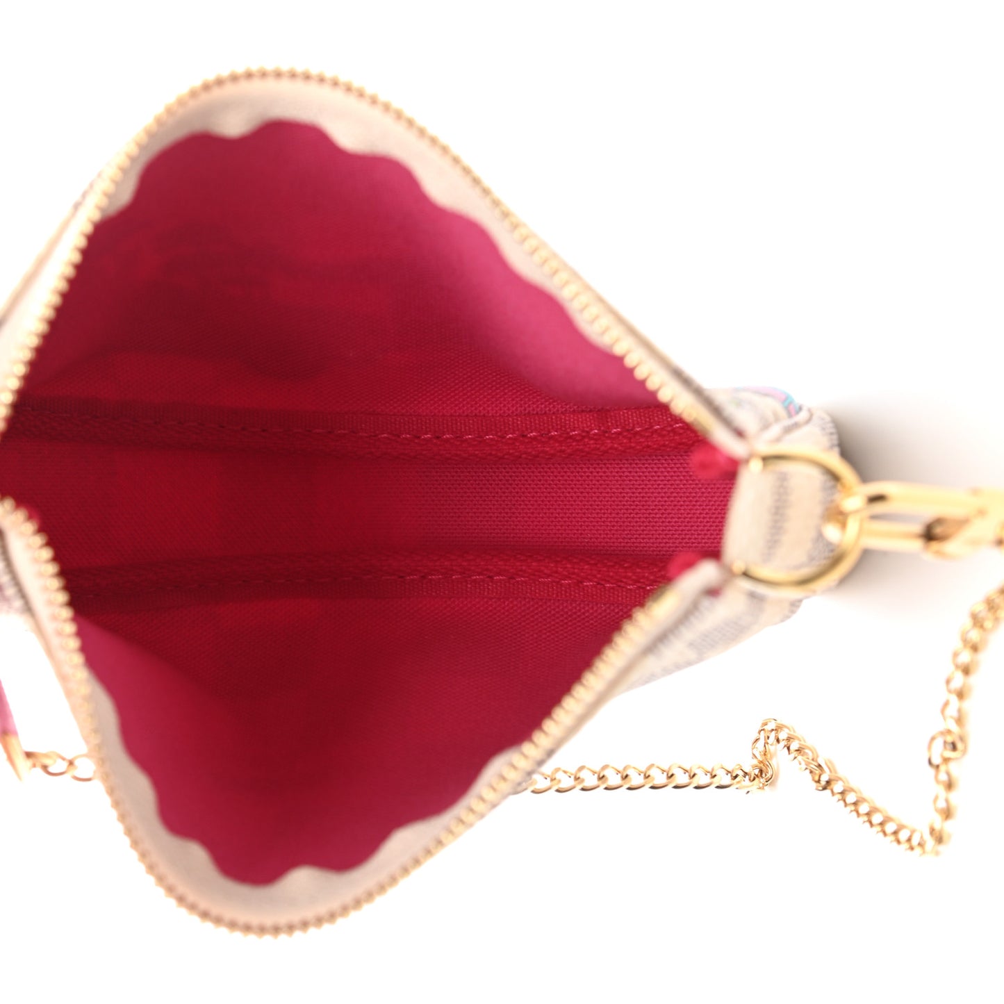 Damier Azur 2021 Christmas Animation Hollywood Mini Pochette Accessories Fuchsia