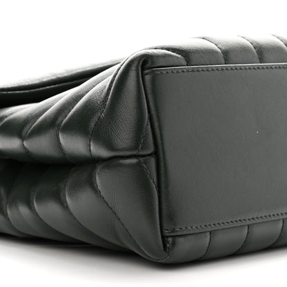 Saint Laurent Calfskin Y Quilted Monogram Small Loulou Chain Satchel Olive 8 of 10