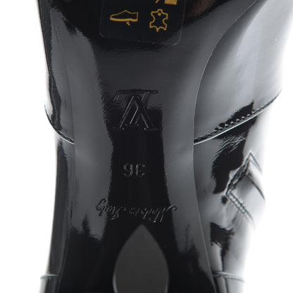 Louis Vuitton Patent Silhouette Ankle Boots 36 Black 6 of 9