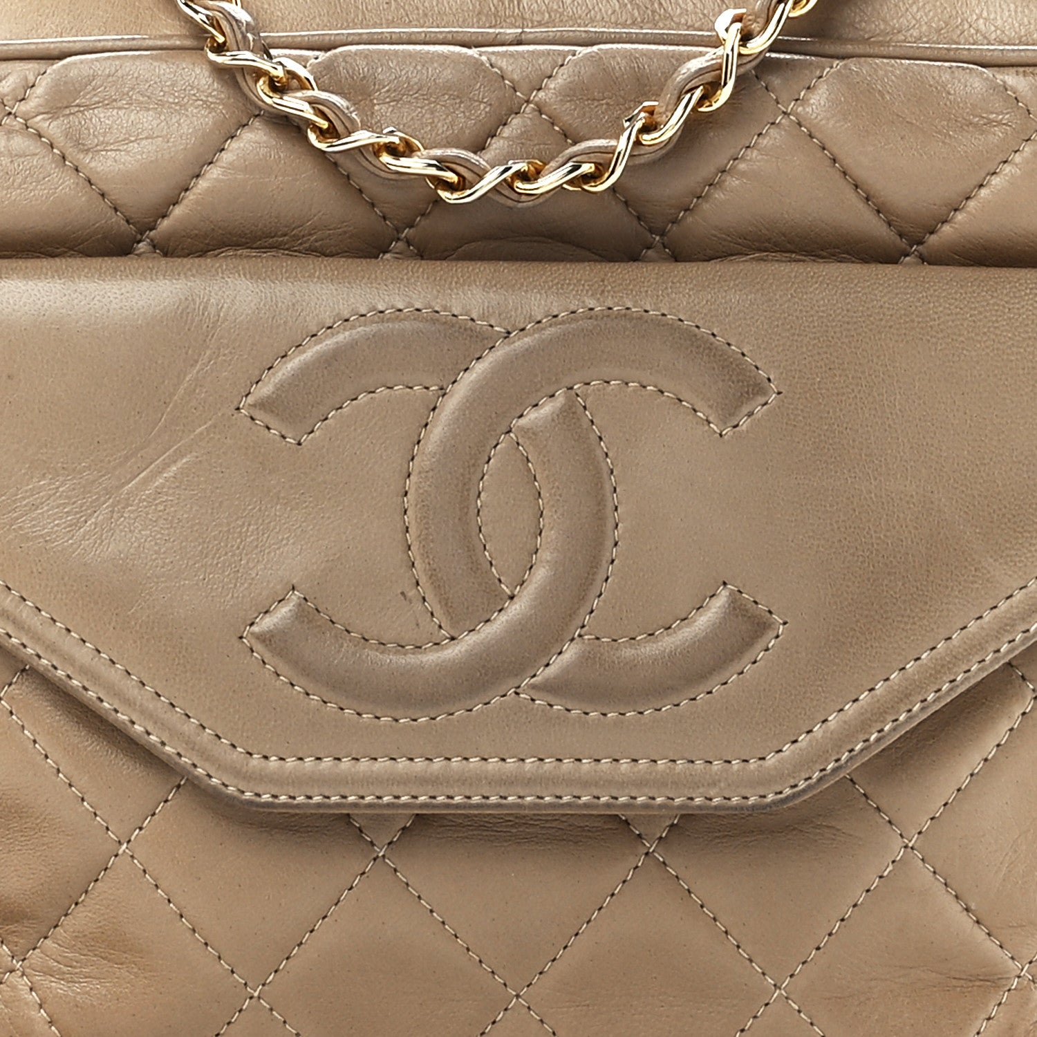 Chanel Lambskin Quilted Tassel Camera Case Beige 9 of 12