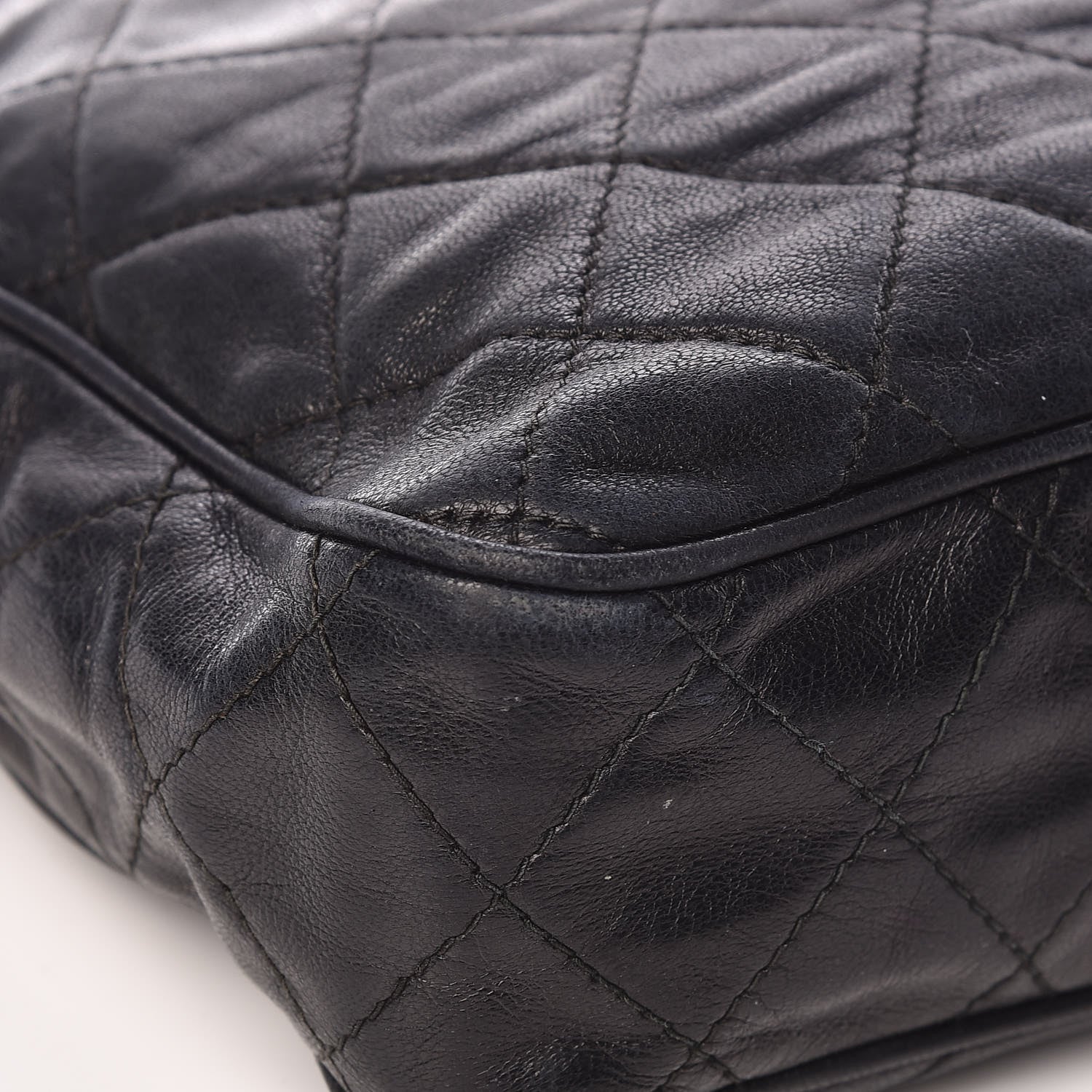 Chanel Lambskin Quilted Tassel Camera Case Pouch Black 7 of 11