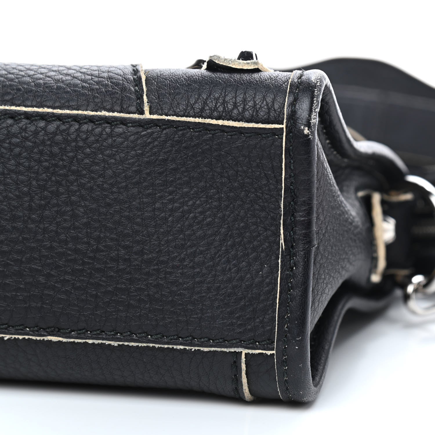 Balenciaga Supple Grained Calfskin Classic Silver Hardware Highlight Mini City Black 7 of 10