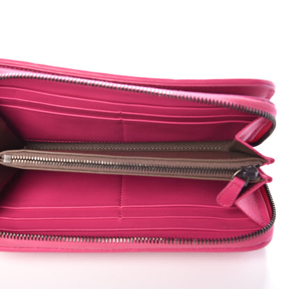 Bottega Veneta Nappa Intrecciato Zip Around Wallet Pink 5 of 13