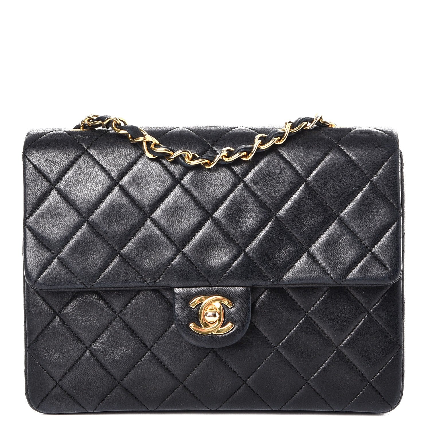 Chanel Lambskin Quilted Small Single Flap Black 1 of 9