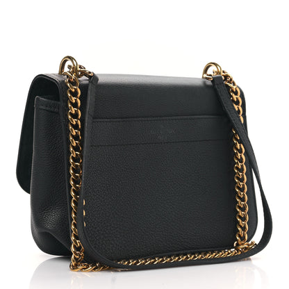 Louis Vuitton Grained Calfskin Lockme Chain Bag PM Black 3 of 8