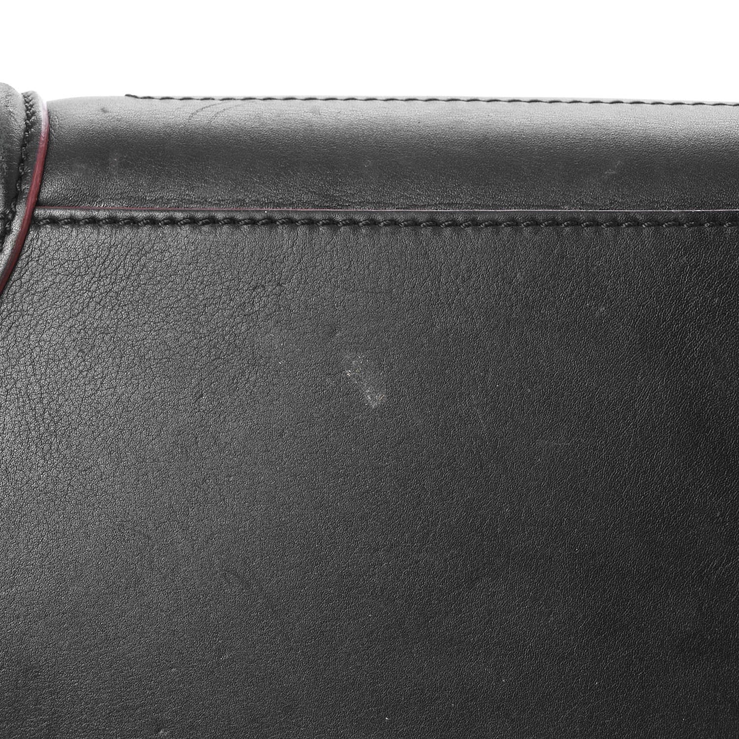 Celine Smooth Calfskin Mini Luggage Black Pink Trim 12 of 17