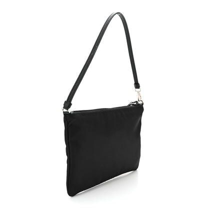 Prada Tessuto Nylon Saffiano Pochette Black 3 of 13