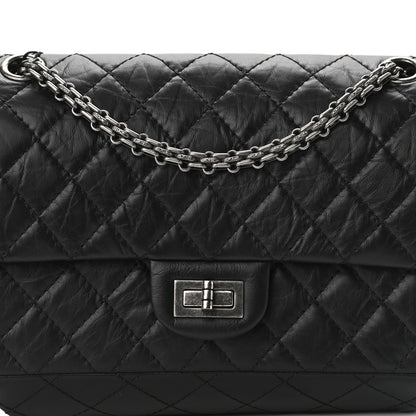 Chanel Aged Calfskin Quilted 2.55 Reissue 225 Flap Black 8 of 11
