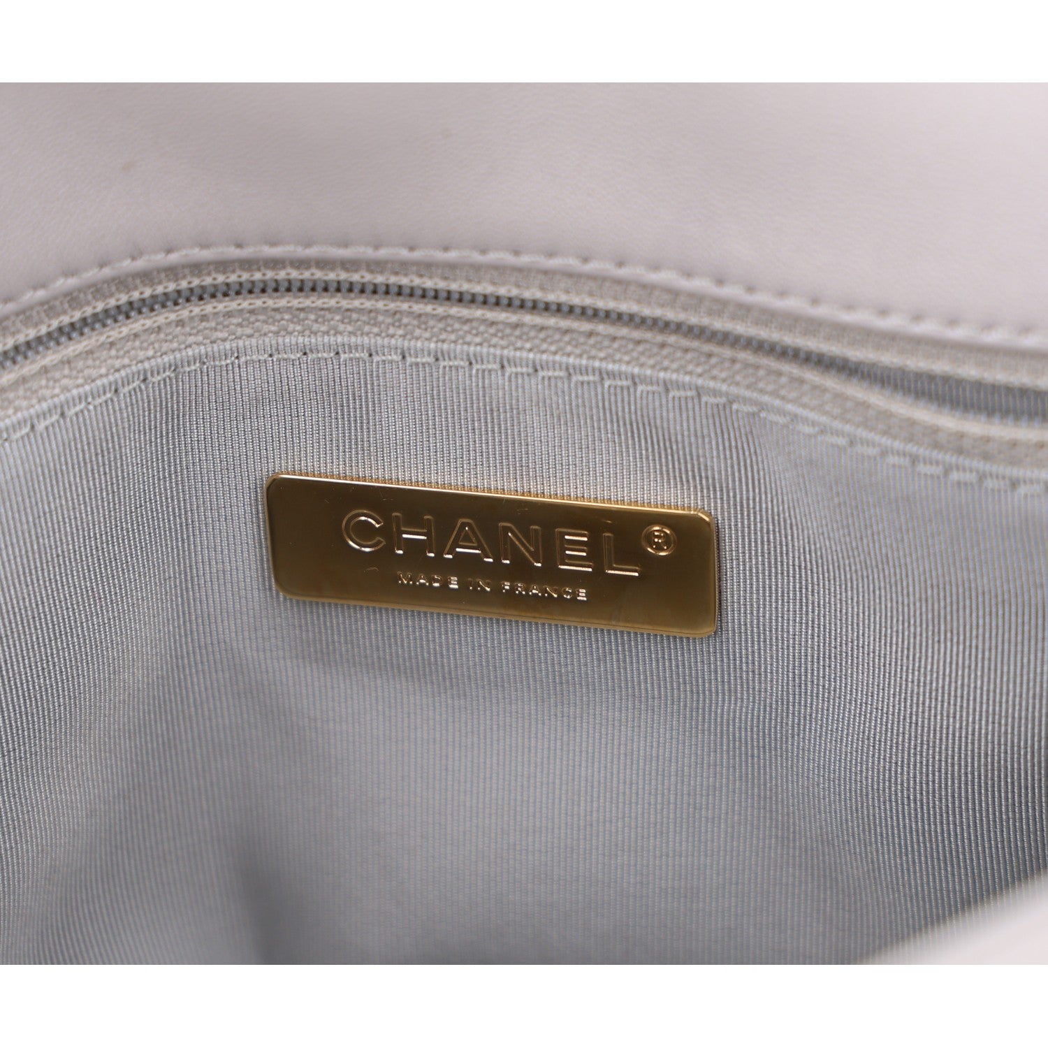 Chanel Lambskin Quilted Medium Chanel 19 Flap Grey 6 of 10