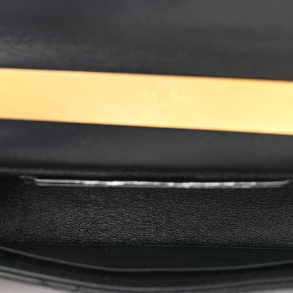 Chanel Lambskin Enamel Quilted Top Handle Flap Phone Holder With Chain Black 5 of 11