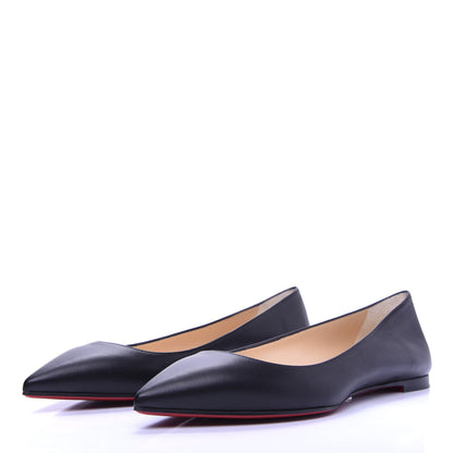 Christian Louboutin Shiny Nappa Ballalla Flats 37.5 Black 3 of 10