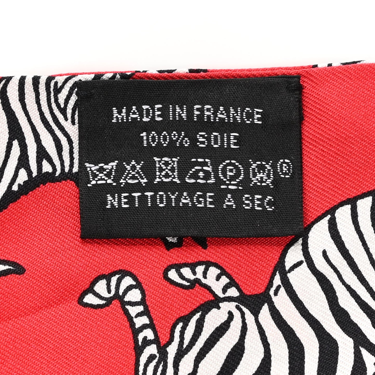 Silk Les Zebres Twilly Rouge Black White