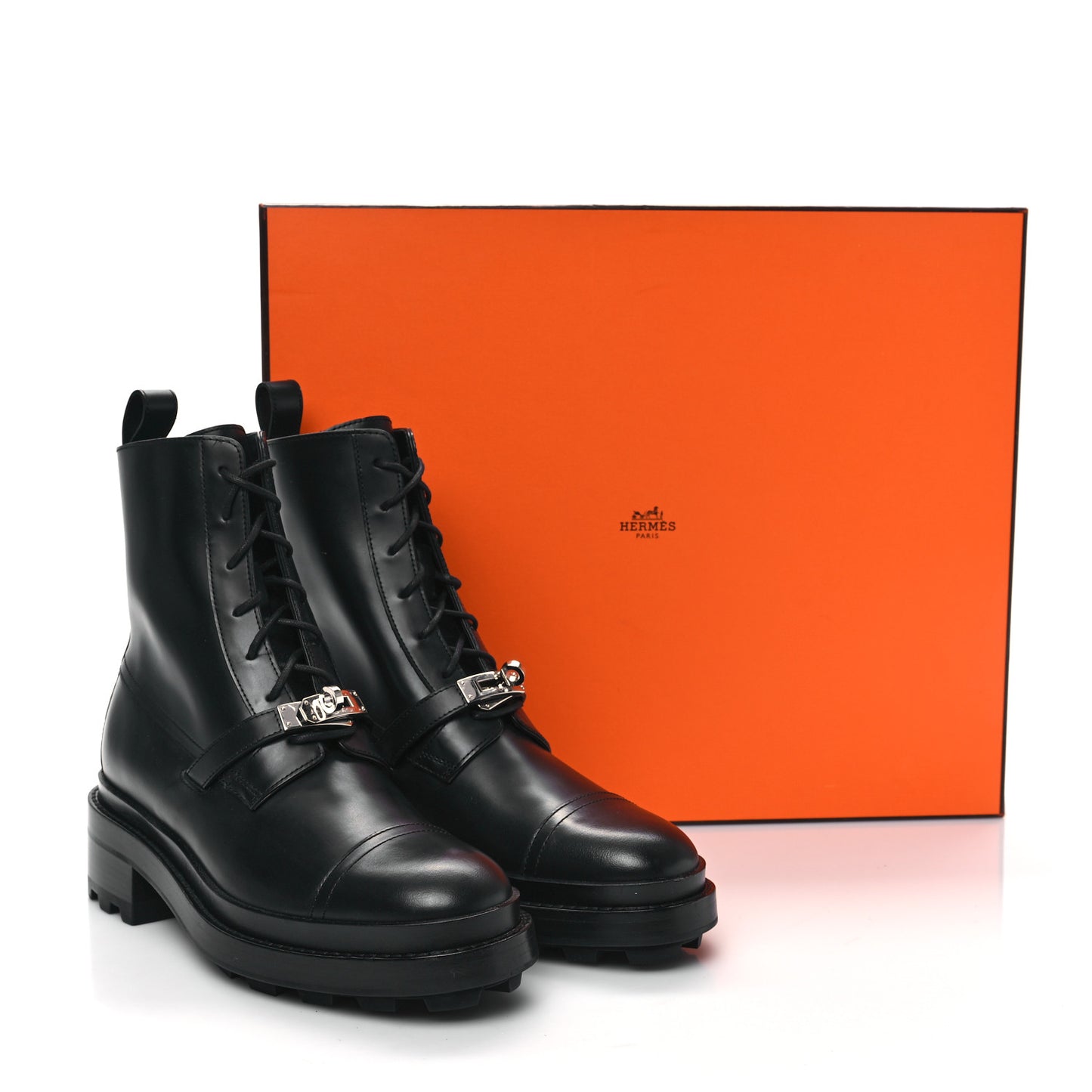 Glossed Calfskin Funk Ankle Boots 38.5 Black