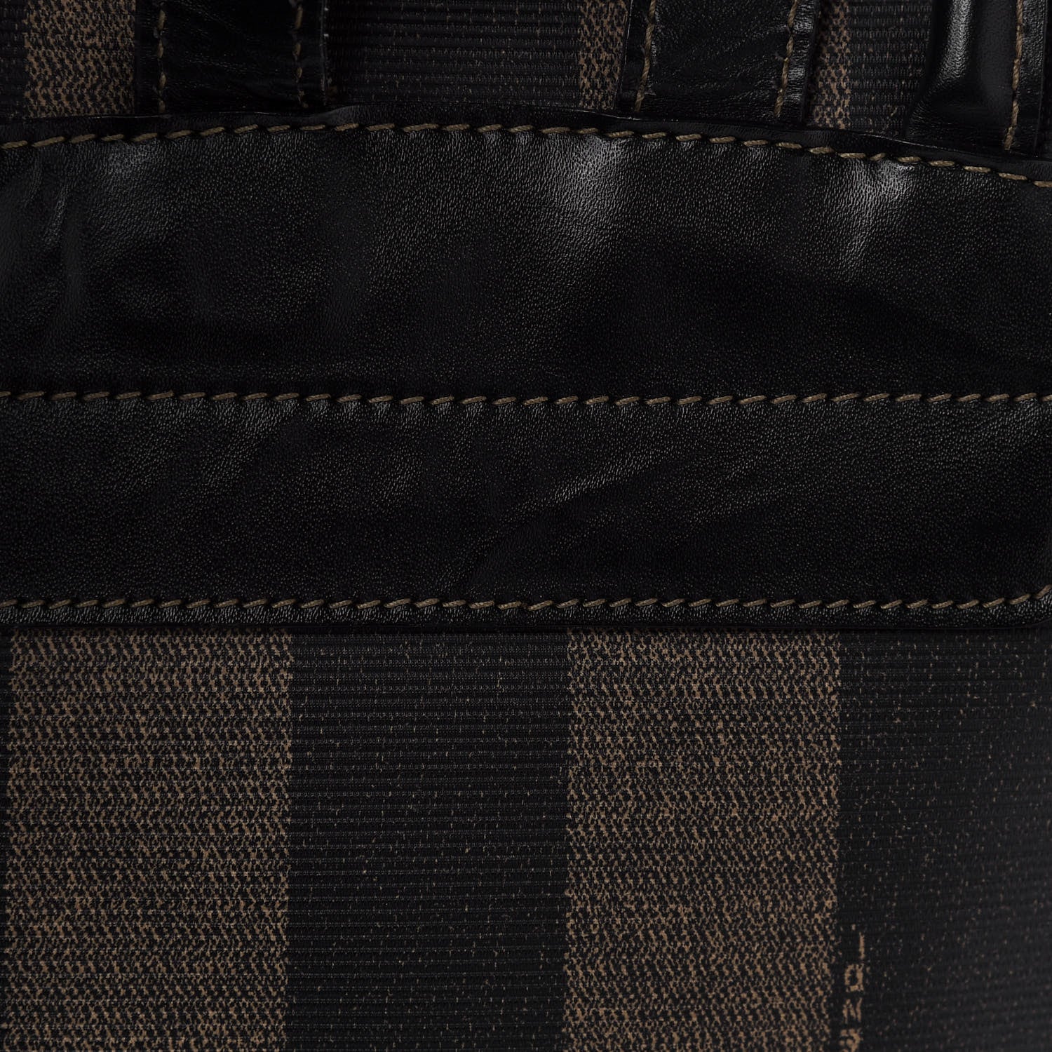 Fendi Coated Canvas Pequin Drawstring Backpack Tobacco 12 of 15