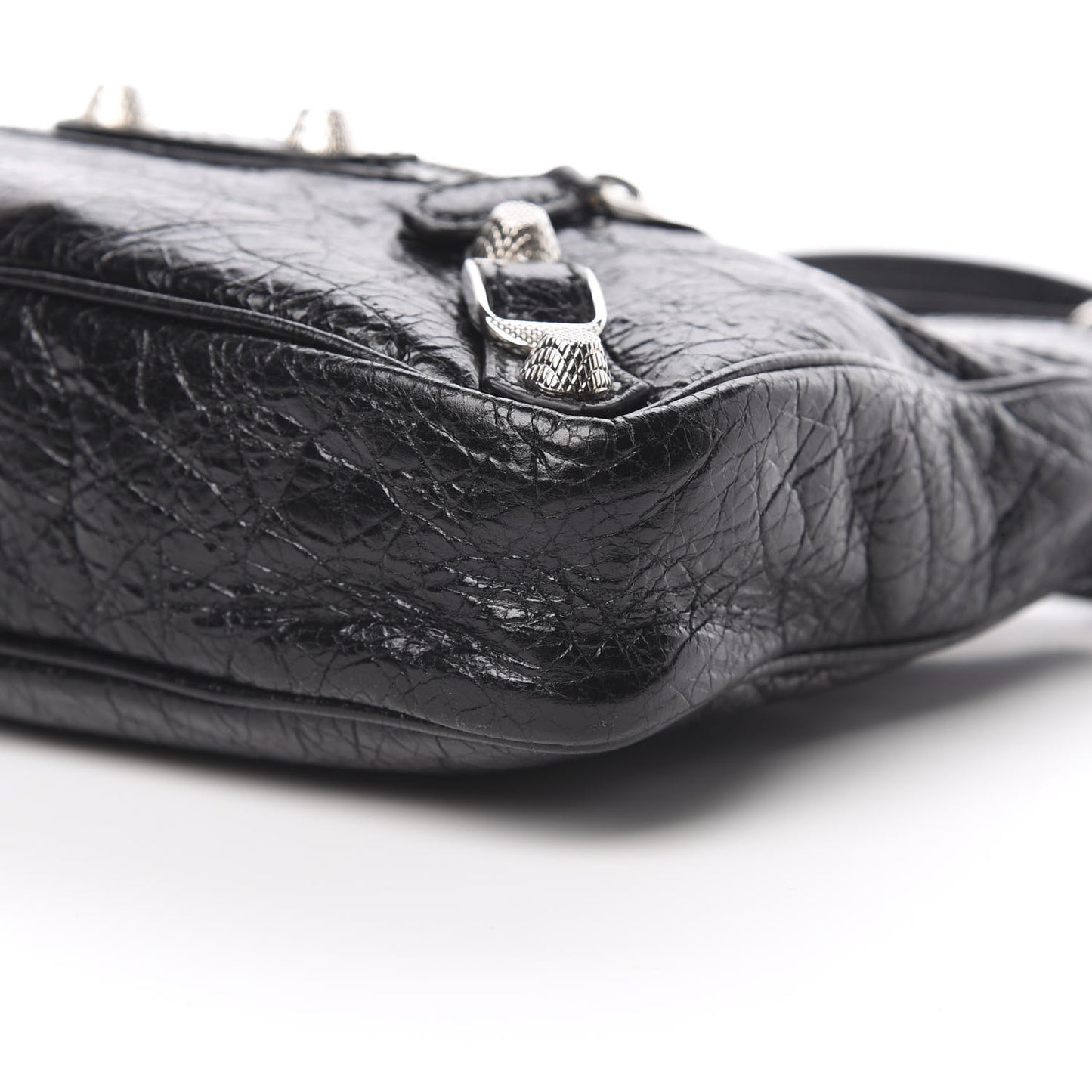 Agneau Giant 12 Silver Hardware Hip Black